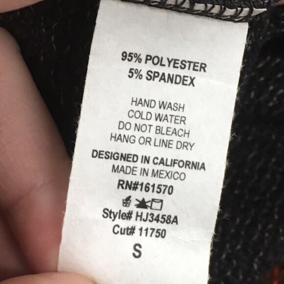 Cardigan Sweater Women Size Small Heather Gray Rust Black Knit Side Pockets - Picture 15 of 15